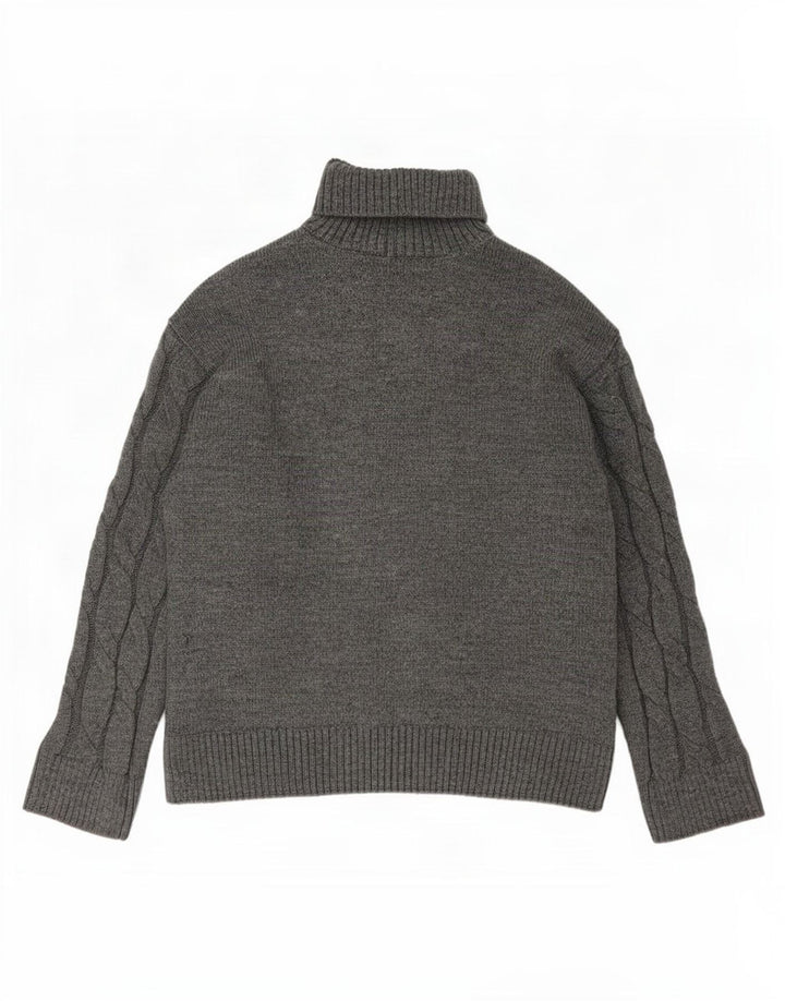 Marks & Spencer Pull col roulé pour femme UK 14 Gris moyen Acrylique