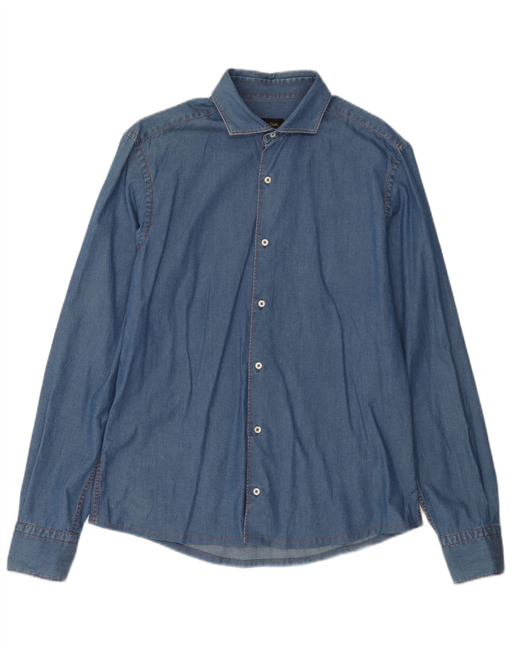 MASSIMO DUTTI Chemise En Jean Bleu Moyen Homme