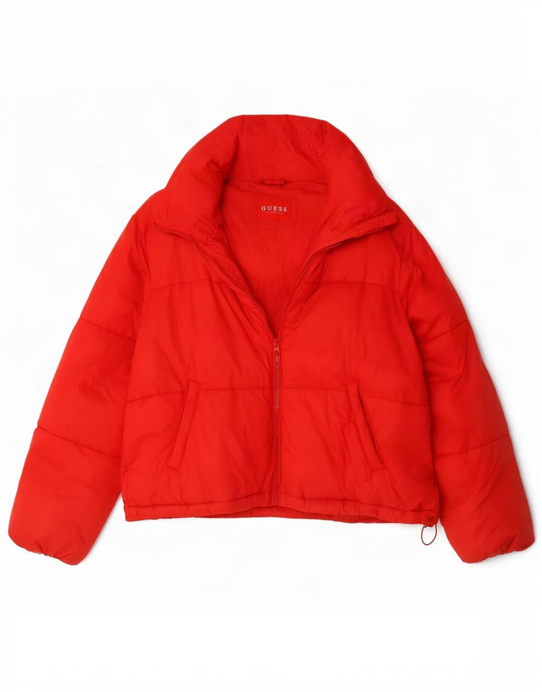 Guess Veste matelassée surdimensionnée pour femme UK 14 Rouge moyen Polyamide