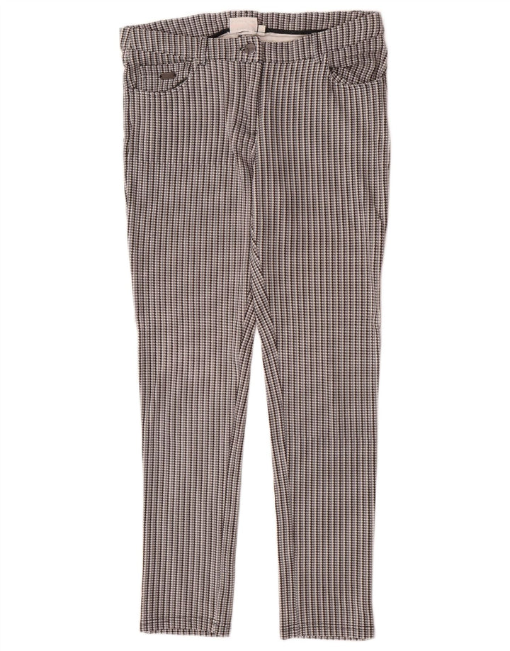 Ellesse Pantalon décontracté slim pour femme Medium W30 L28 Gris Pied-de-poule Viscose