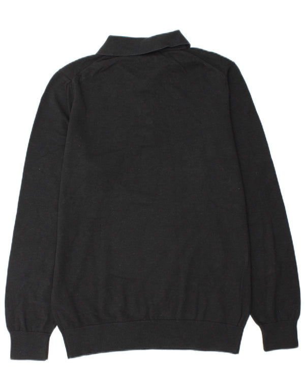 Massimo Dutti Pull Col Polo Homme Noir Moyen Coton