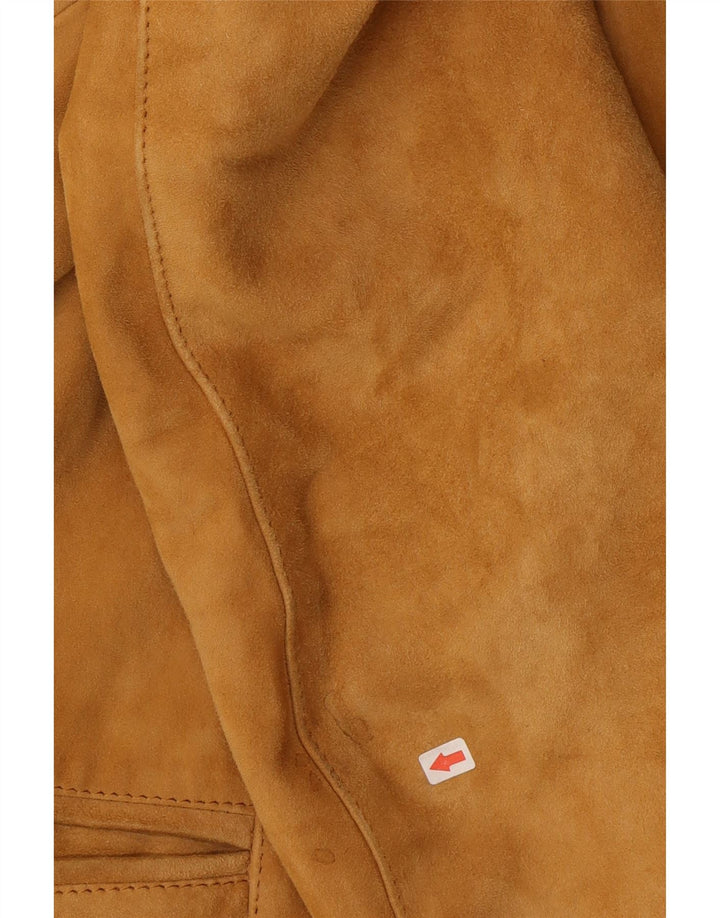 Monpel Veste Blazer En Daim À 2 Boutons Pour Femme IT 48 XL Cuir Beige