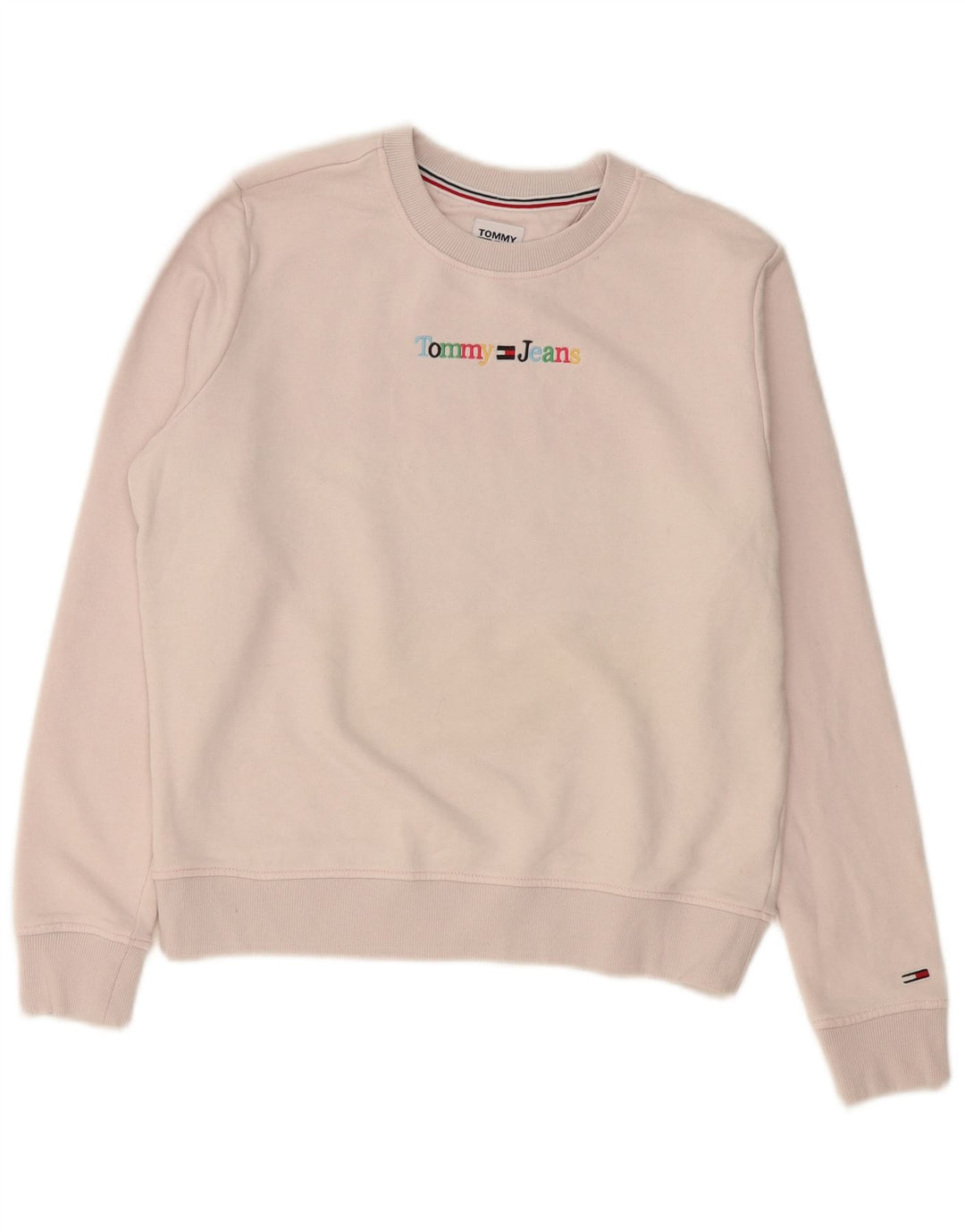 Tommy Hilfiger Sweat-shirt surdimensionné graphique pour femme UK 10 Petit Rose