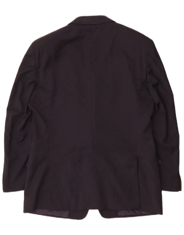 Valentino Veste Blazer 2 Boutons Homme IT 52 XL Bleu Marine Laine