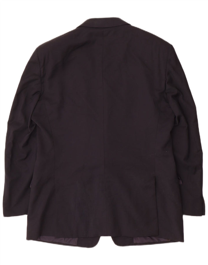 Valentino Veste Blazer 2 Boutons Homme IT 52 XL Bleu Marine Laine