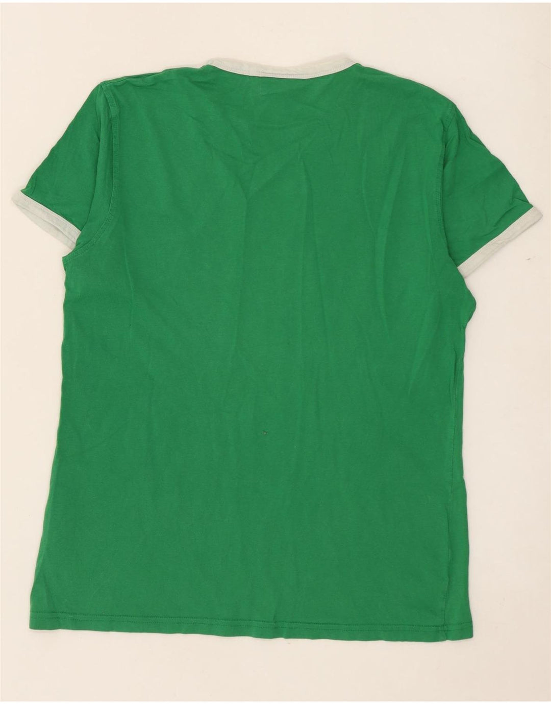 Schott T-Shirt Graphique Homme Vert Moyen Coton