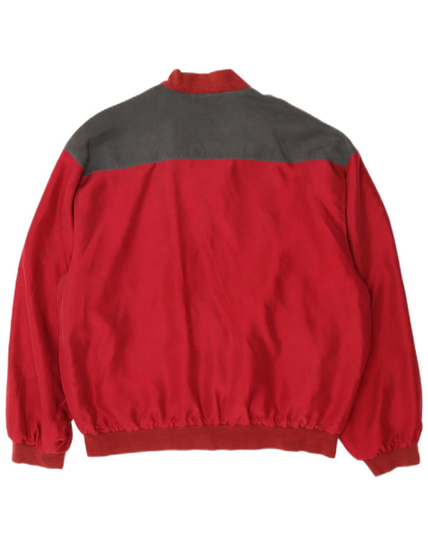 C&A Veste bomber coupe ample pour homme EU 48/50 Rouge moyen Argyle/Soie diamant