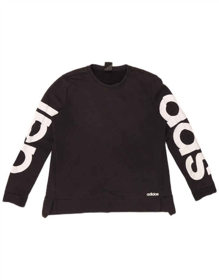 Adidas Climalite Graphic Sweatshirt Jumper IT 44 Coton Noir Moyen