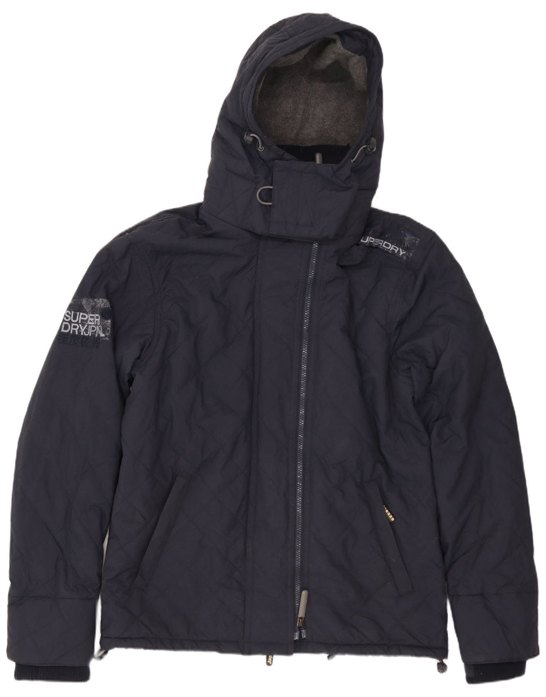 SUPERDRY Veste coupe-vent graphique pour femme UK 14 Bleu marine moyen