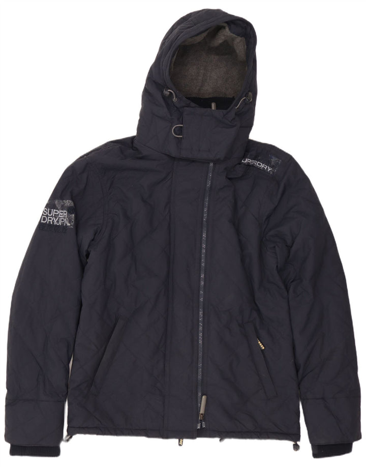 SUPERDRY Veste coupe-vent graphique pour femme UK 14 Bleu marine moyen
