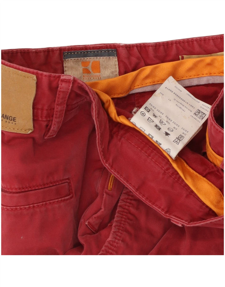 Hugo Boss Homme Short Chino W33 Coton Rouge Moyen
