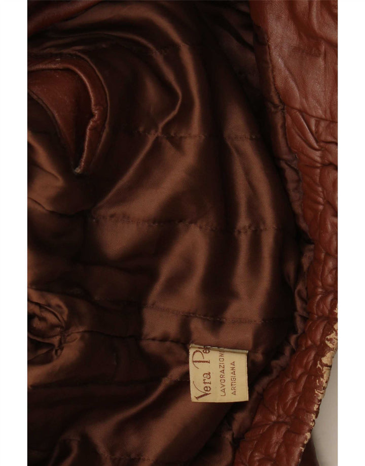 veste en cuir homme vintage UK 40 Grande Bourgogne
