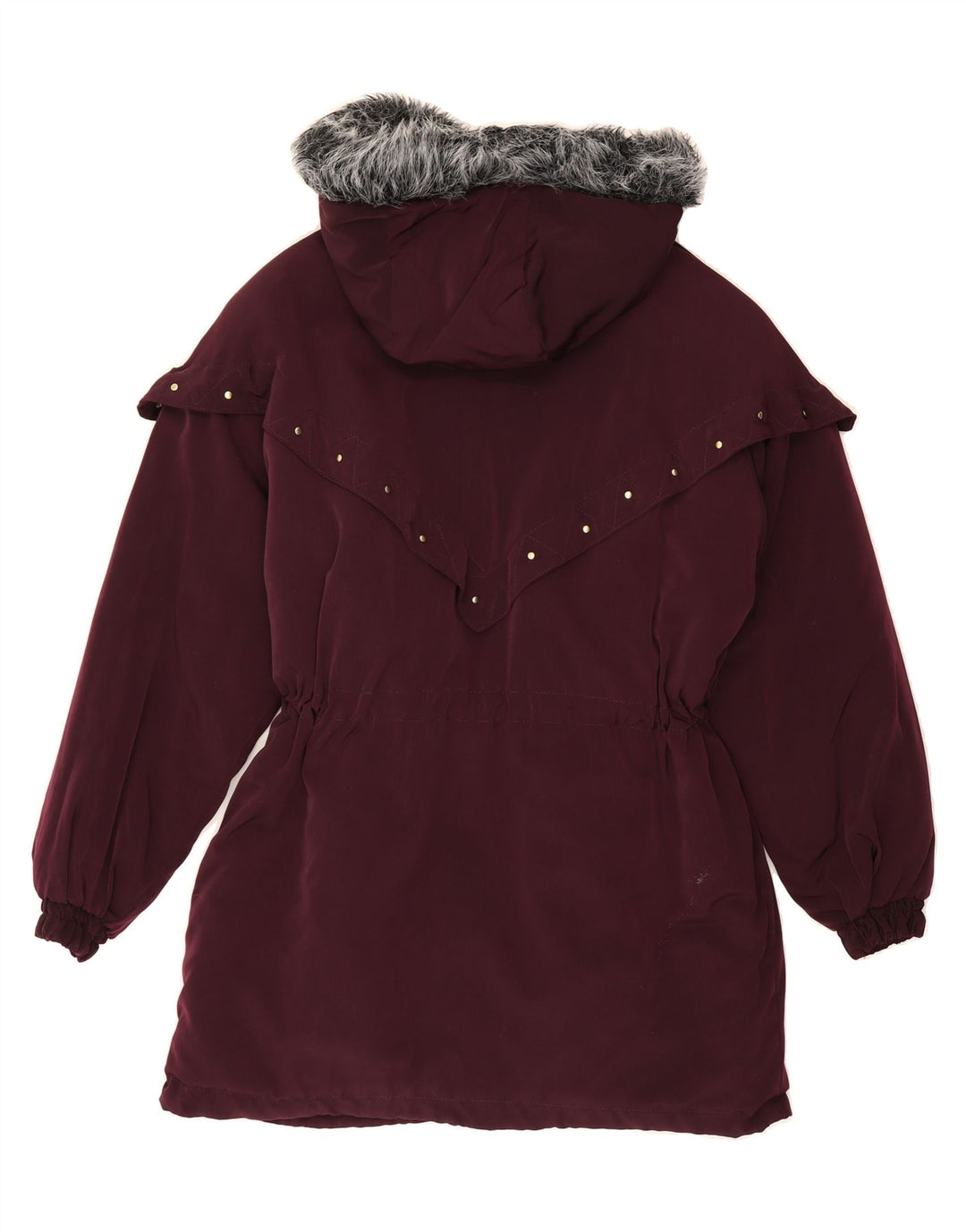 VINTAGE Womens Hooded Parka Jacket UK 14 Medium Purple Polyester Vintage Vintage and Second-Hand Vintage from Messina Hembry 