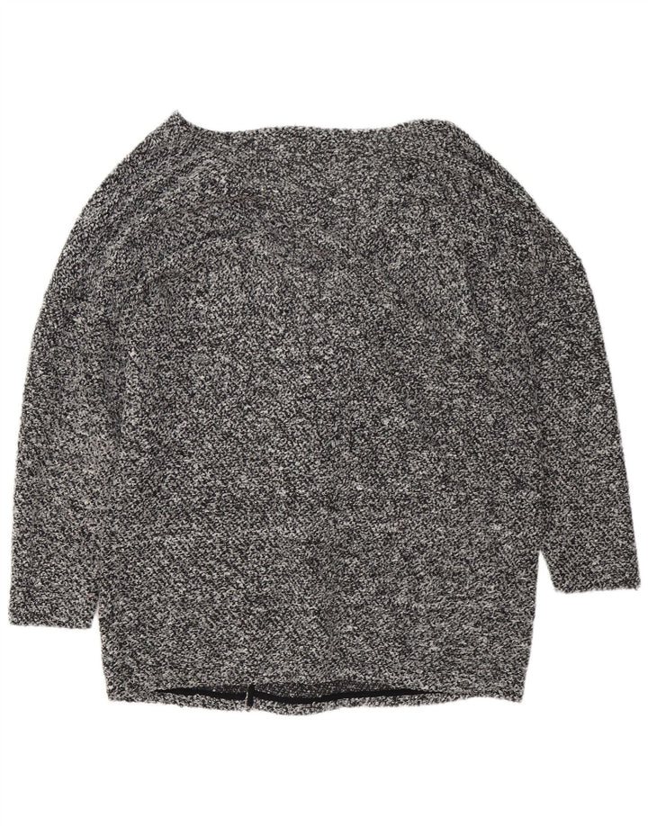 Marks & Spencer Pull Cardigan Femme UK 20 2XL Gris Moucheté Polyester