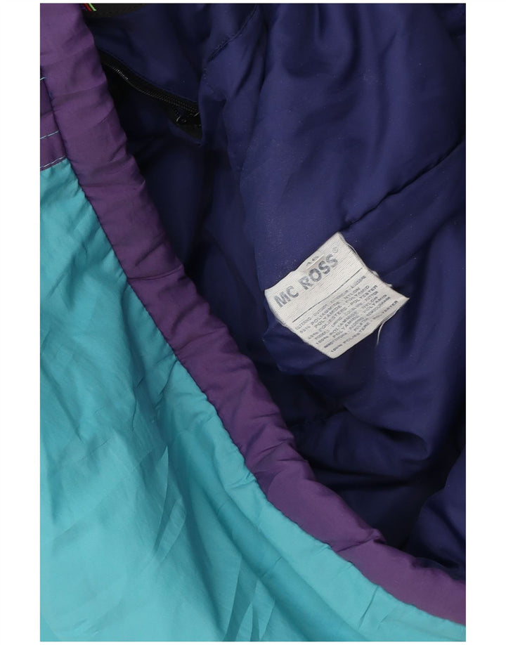 MC ROSS Veste de ski coupe ample pour homme IT 46 Small Bleu Colorblock Nylon