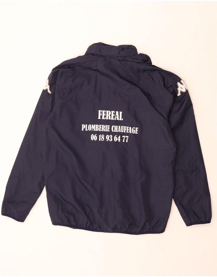 KAPPA Veste de survêtement à capuche graphique pour homme Bleu marine moyen Polyester