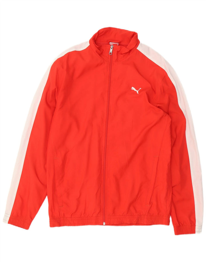 PUMA Veste de Survêtement Homme Rouge Moyen Polyester Colorblock