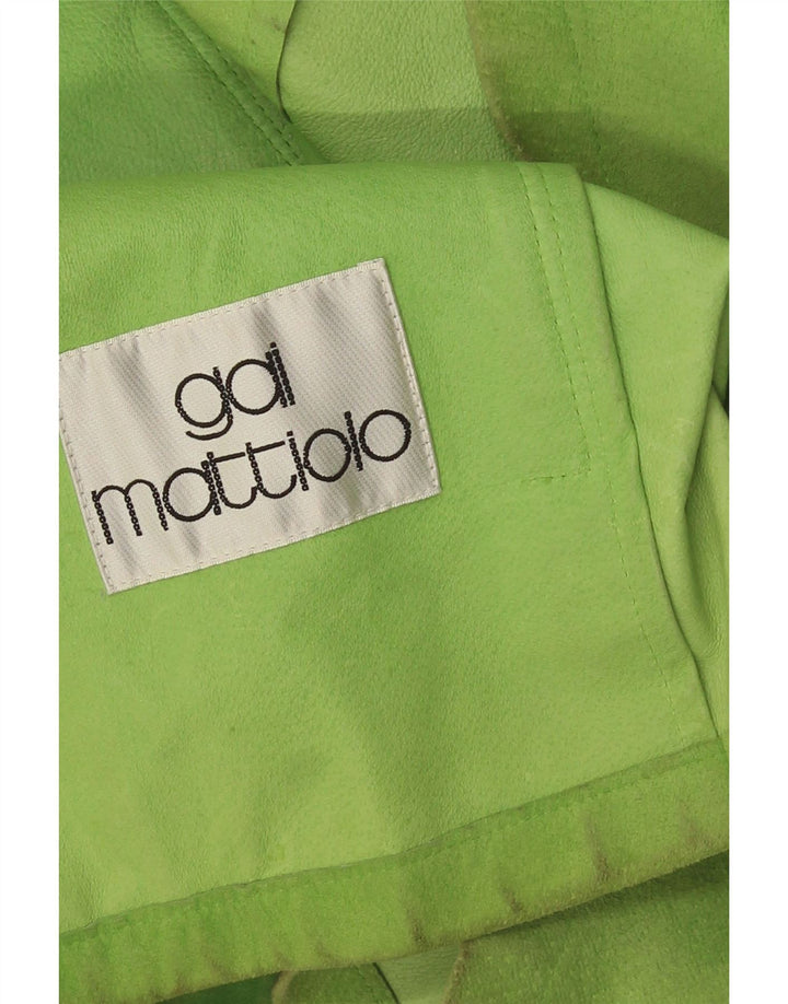 Gai Mattiolo Veste en daim pour femme UK 16 Large Vert