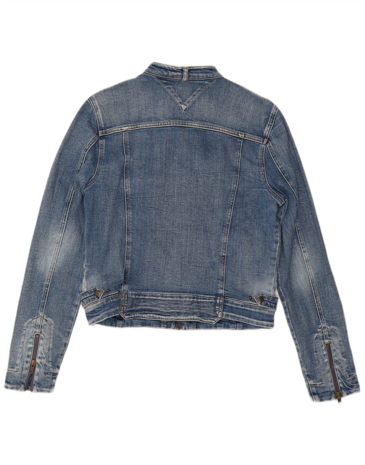 Tommy Hilfiger Veste en jean pour femme UK 14 Large Bleu Coton