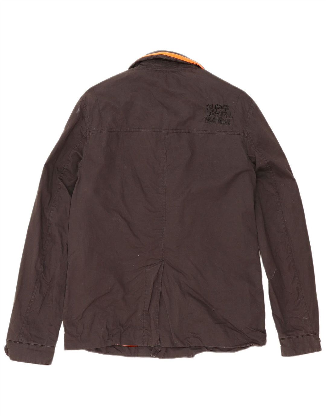 Superdry Caban Femme UK 16 Grand Coton Noir