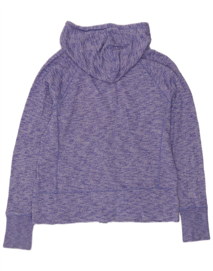 GAP Pull à capuche zippé pour femme UK 16 Grand coton moucheté violet