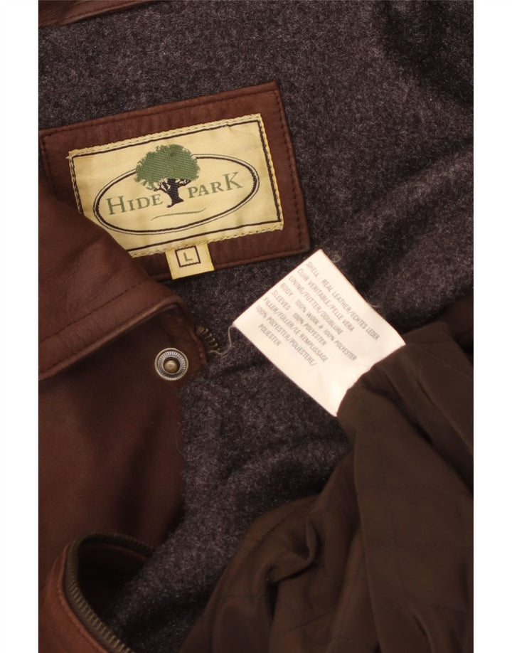 Hidepark Veste en cuir pour homme UK 40 Grand cuir marron