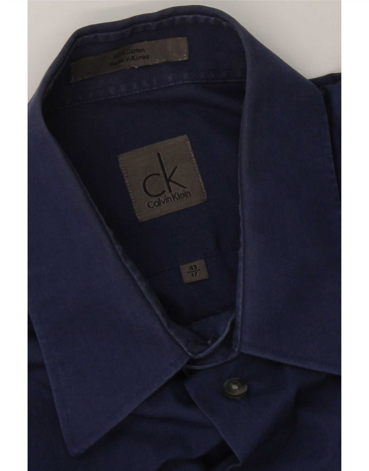 Calvin Klein Chemise Homme Taille 17 XL Coton Bleu