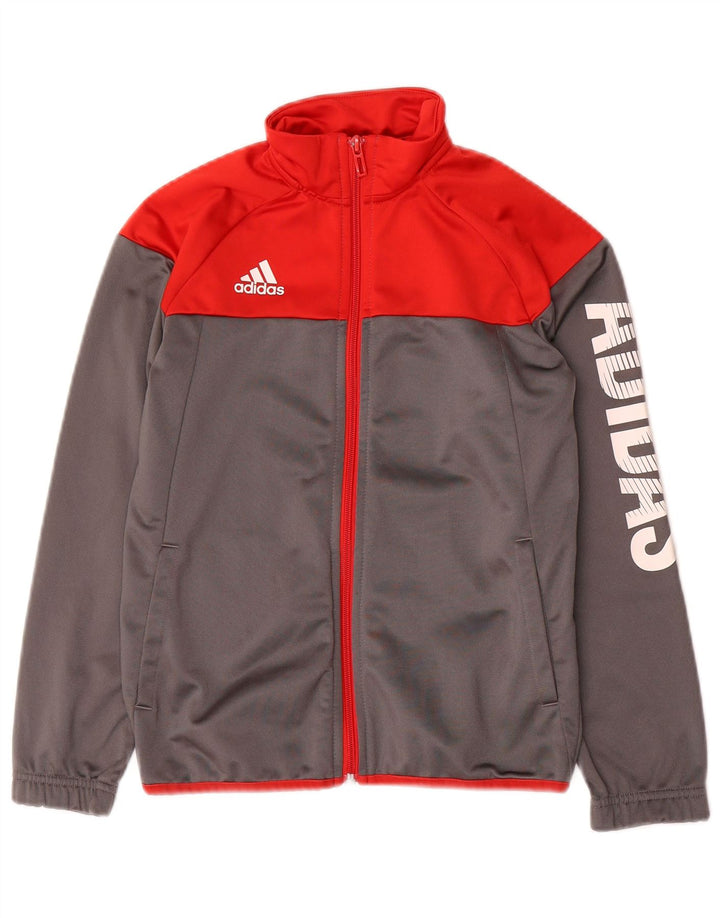ADIDAS Veste de survêtement graphique pour garçon 9-10 ans Gris Colourblock