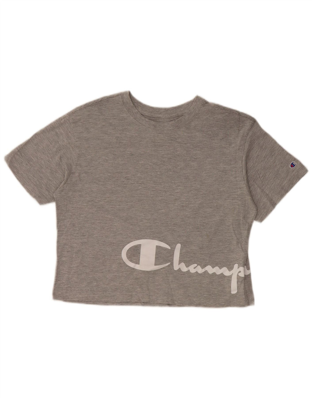 CHAMPION T-shirt court graphique pour femme UK 10 petit coton gris