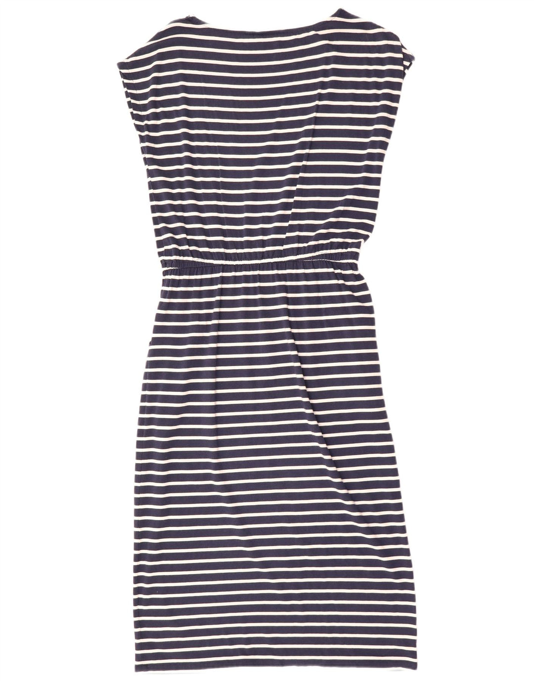Robe fourreau BODEN UK 12 Modal rayé bleu marine moyen