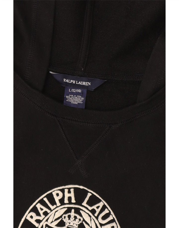 Ralph Lauren Robe taille basse graphique pour fille 12-13 ans Grand coton noir