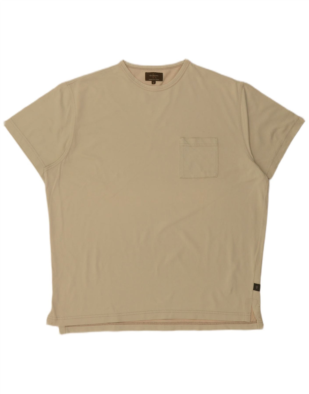 CALVIN KLEIN T-Shirt Khakis Homme Kaki Large