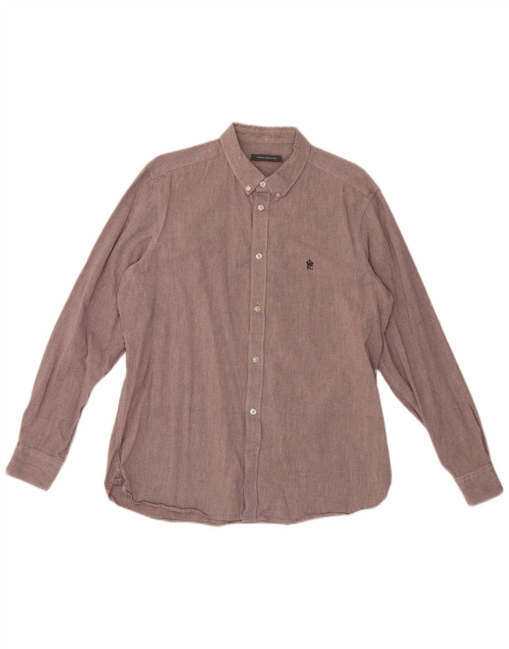 French Connection Chemise Homme XL Violet Coton
