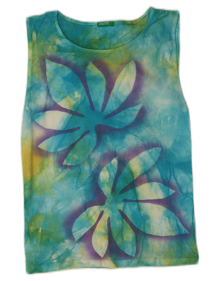 Benetton Débardeur Femme UK 4 XS Multicolore Tie Dye