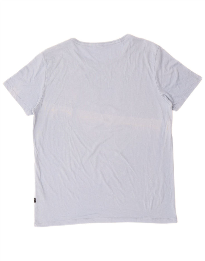 CALVIN KLEIN T-Shirt Graphique Homme Bleu Moyen Coton
