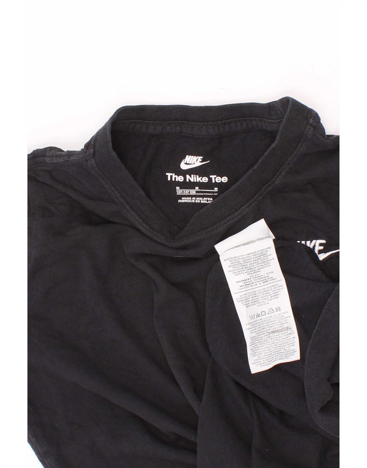 Nike T-Shirt Garçon 10-11 Ans Coton Noir Moyen