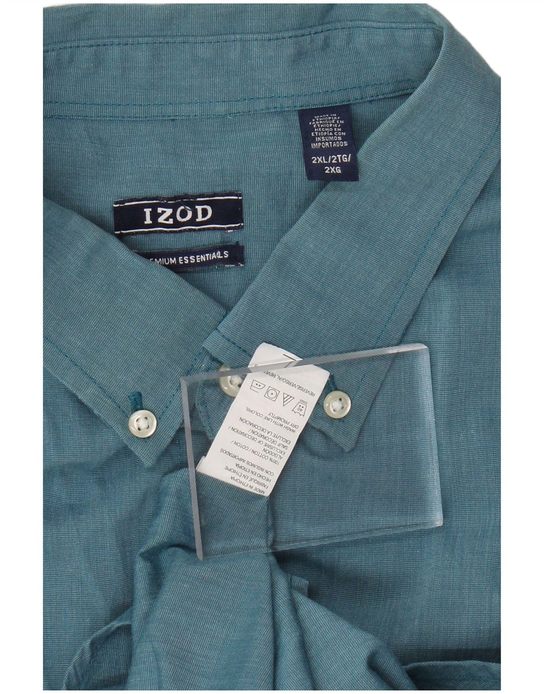 IZOD Chemise Homme 2XL Bleu Coton