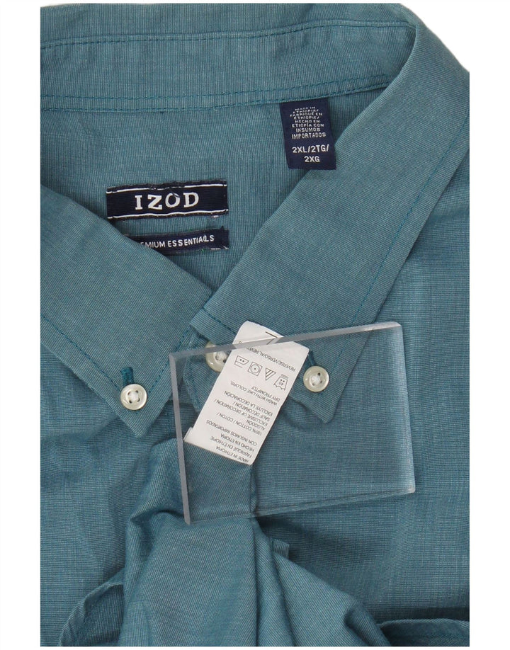 IZOD Chemise Homme 2XL Bleu Coton
