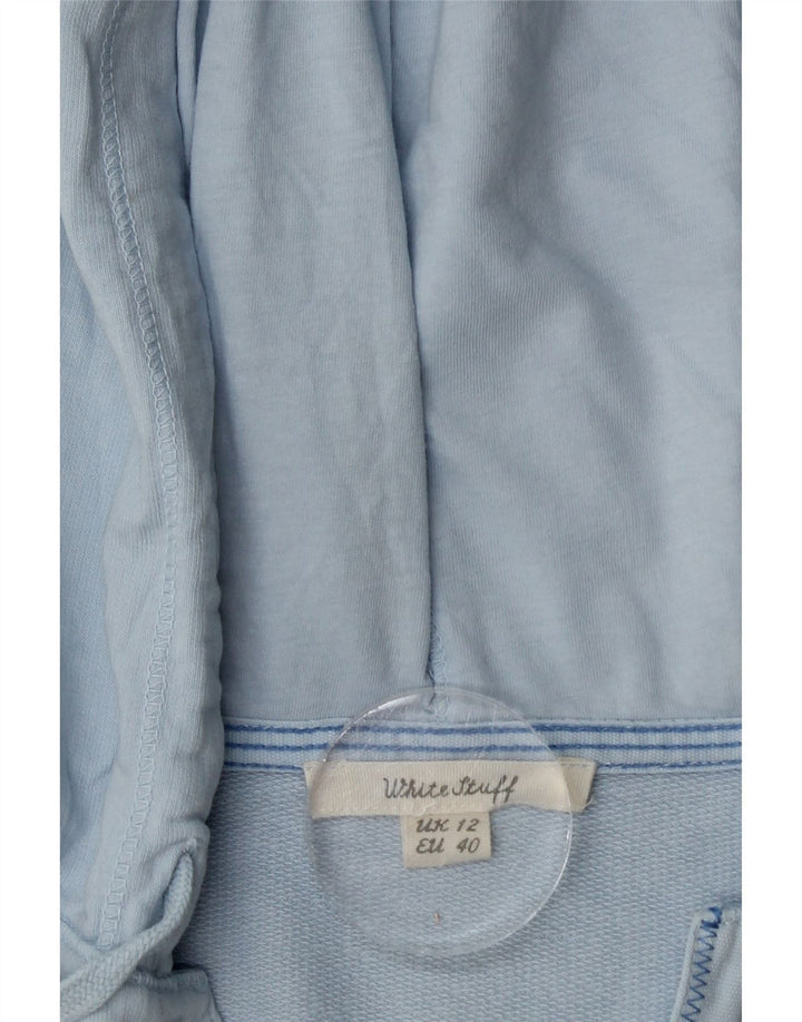 WHITE STUFF Pull à capuche pour femme UK 12 Bleu moyen Coton