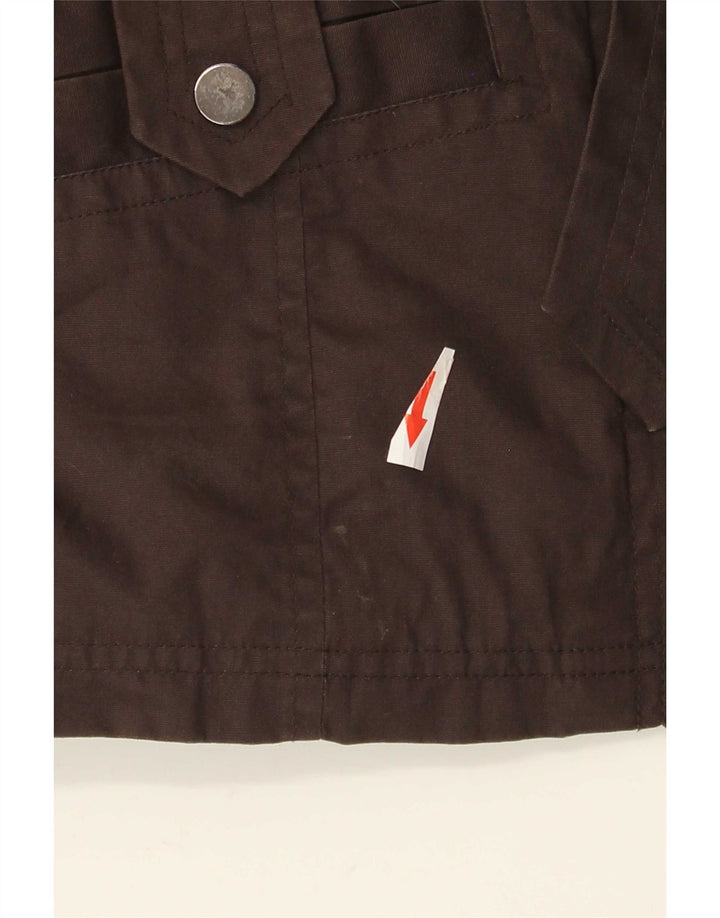 Zara Veste utilitaire pour femme UK 10 Petit coton marron