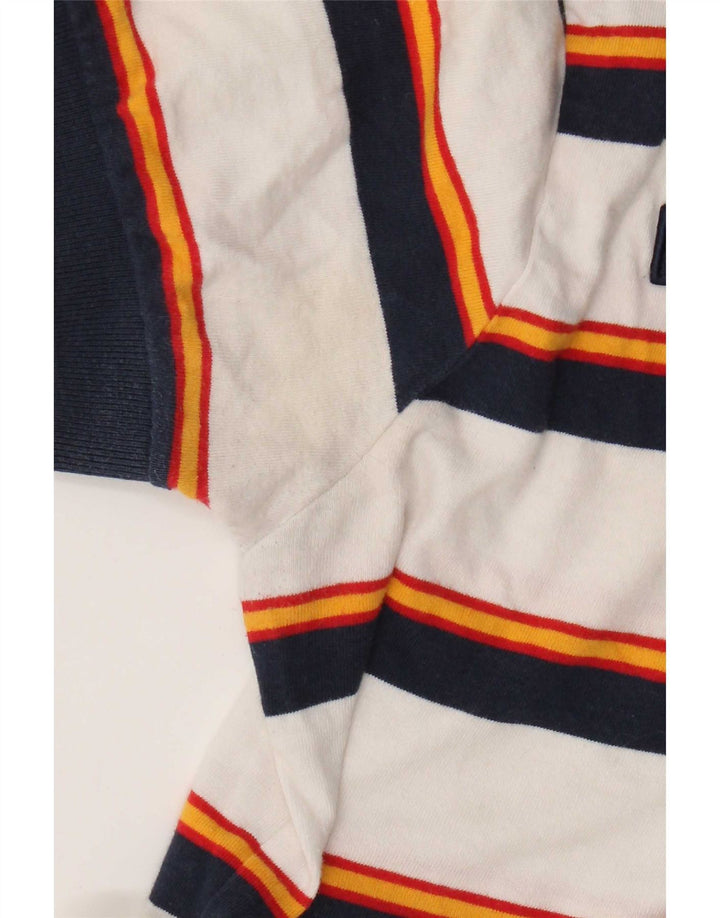 Ellesse Polo Homme Petit Blanc Rayé Coton