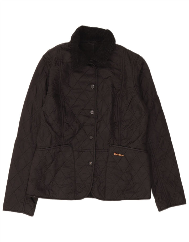 Barbour Veste matelassée pour femme UK 10 Small Noir Polyamide