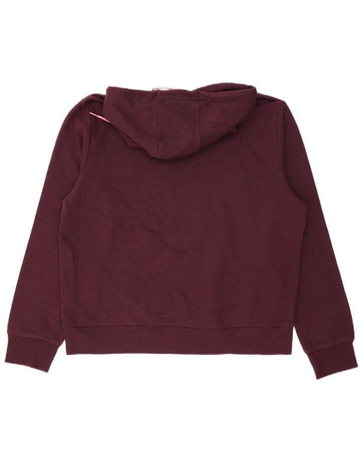 KAPPA Pull à capuche pour femme UK 18 XL Coton bordeaux