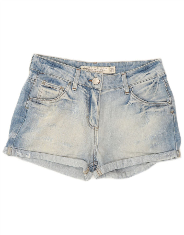 Zara Short en jean pour femme EU 36 XS W26 Bleu