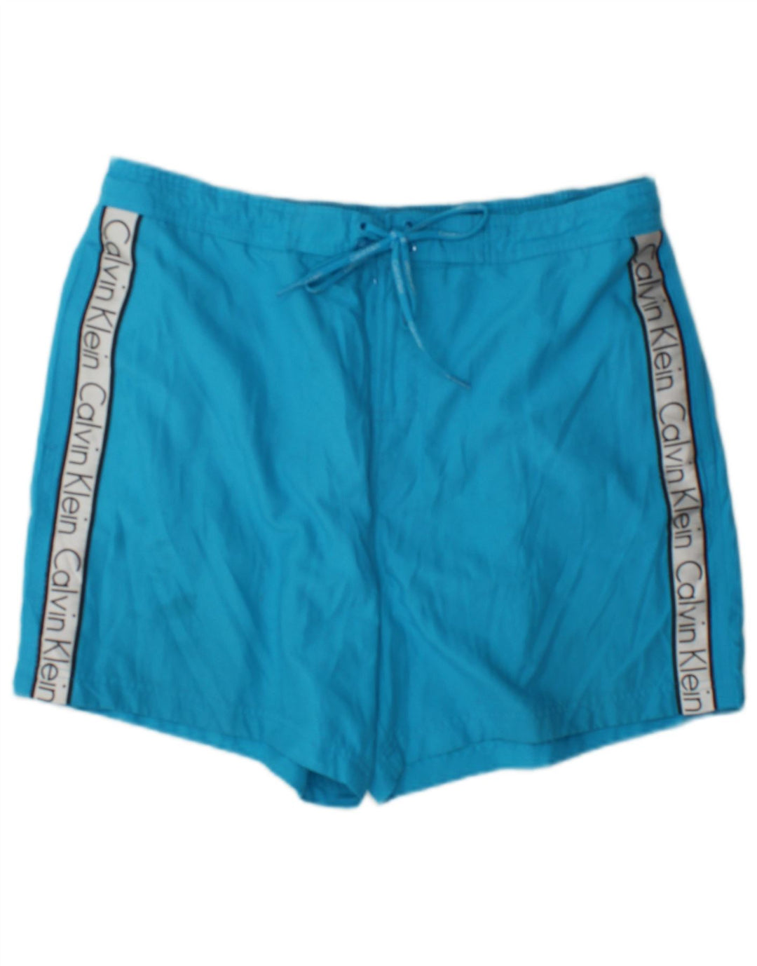 Calvin Klein Short de bain graphique pour homme Large Bleu Colorblock