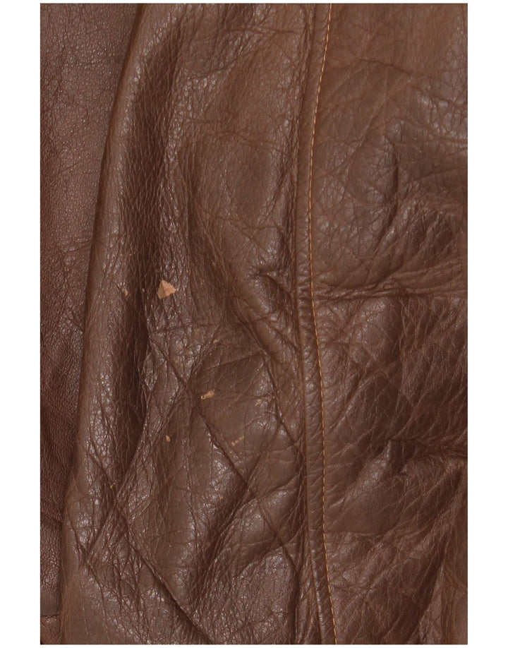 Veste en cuir homme vintage UK 44 2XL Cuir marron