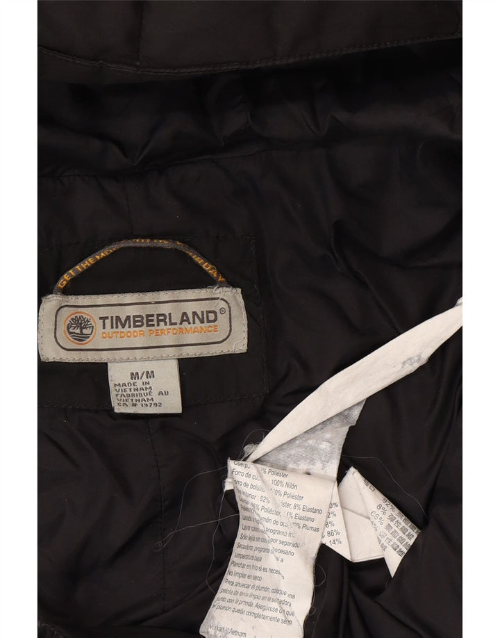 Timberland Manteau rembourré à capuche pour femme UK 14 Polyester noir moyen