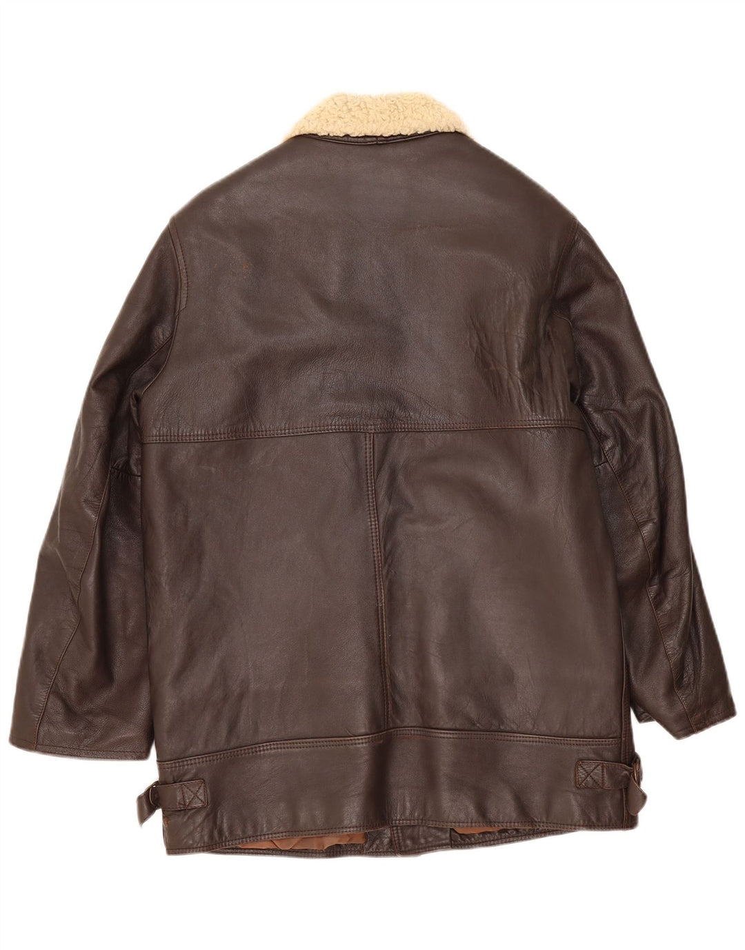 Ivy Oxford Veste en cuir pour homme UK 36 Petit Marron