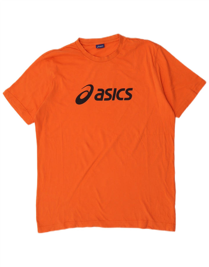 Asics T-shirt graphique pour homme XL Orange Coton