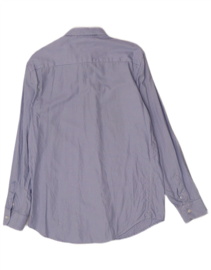 Zara Chemise Regular Fit En Flanelle Homme Bleu Pied De Poule En Coton